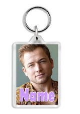 Personalised Taron Egerton Keyring / Bag Tag / Key Chain *Great Gift*