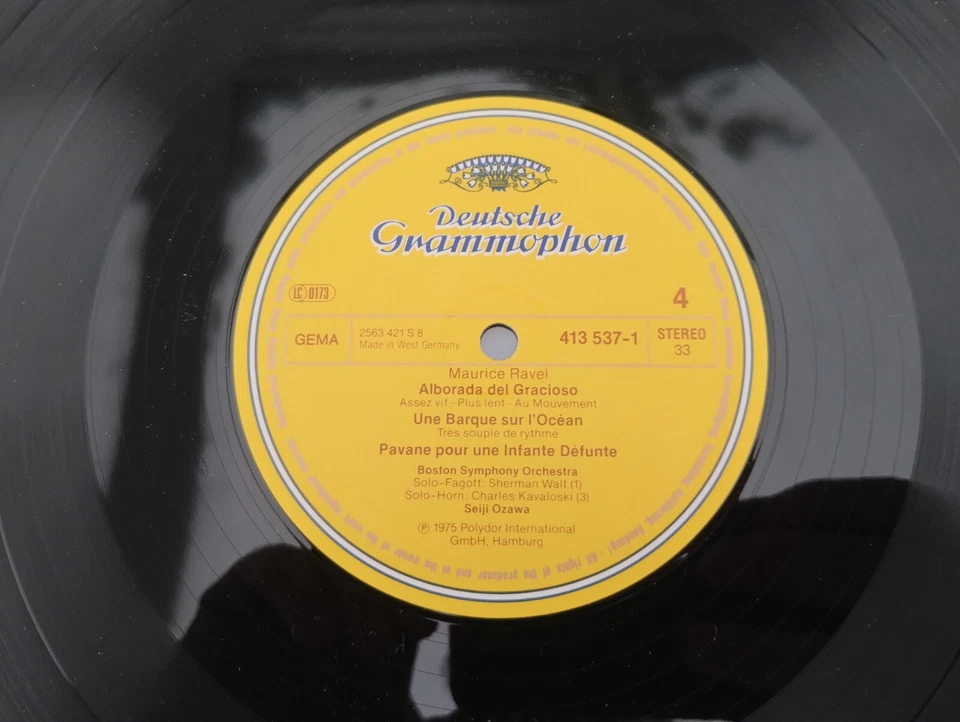 DG 413 535-1  Ravel -Boston Symphony Orch Seiji Ozawa Orchestral WorksNM DBL LP# - Image 4 of 4