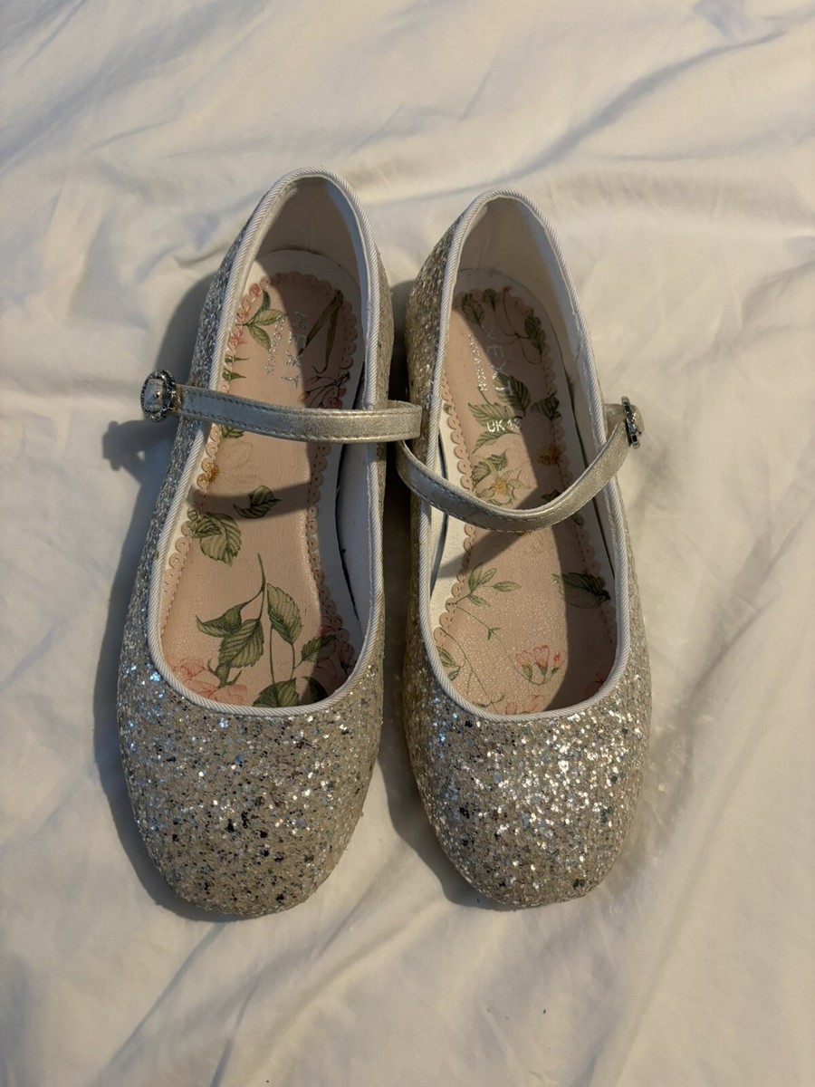 NEXT Occasion Shoes Glitter silver gold ombre Size UK 13
