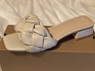 Women’s size 6.5 braided slip on sandals bone color ivory new — photo 2