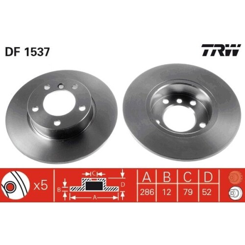 TRW DF6695S Disque De Frein De Haute Performance - Sécurité Et Fiabilité Optimales