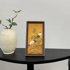 New Chinese-style photo frame Floral double crane Chinese painting art copy