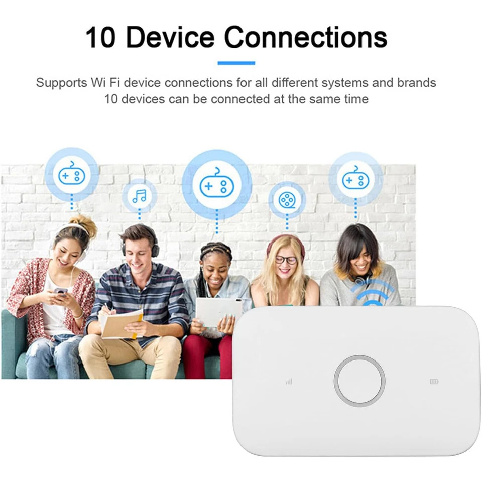 4GLTE Portable Mobile Wireless WiFi Router Hotspot WiFi Modem SIM Card - Image 4 of 4