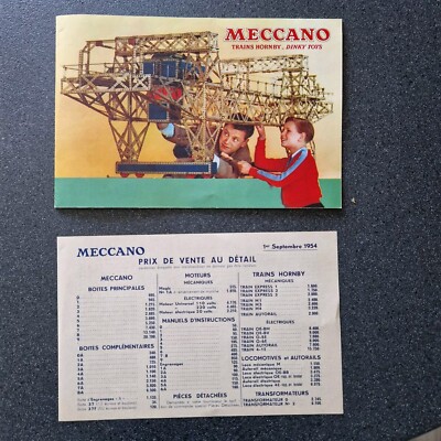 8 Catalogues MECCANO HORNBY DINKY (1954-1961) Avec 7 Tarifs - Collection