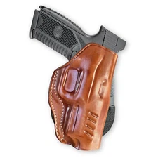 Leather Paddle Holster w/ Open Top Fits, FN 509 Tactical 9mm 4.5'' Barrel #1612#