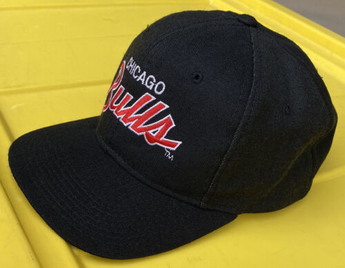 Vintage 90s Chicago Bulls Sports Specialties Script Snapback Hat Cap Wool Blend - Picture 3 of 12