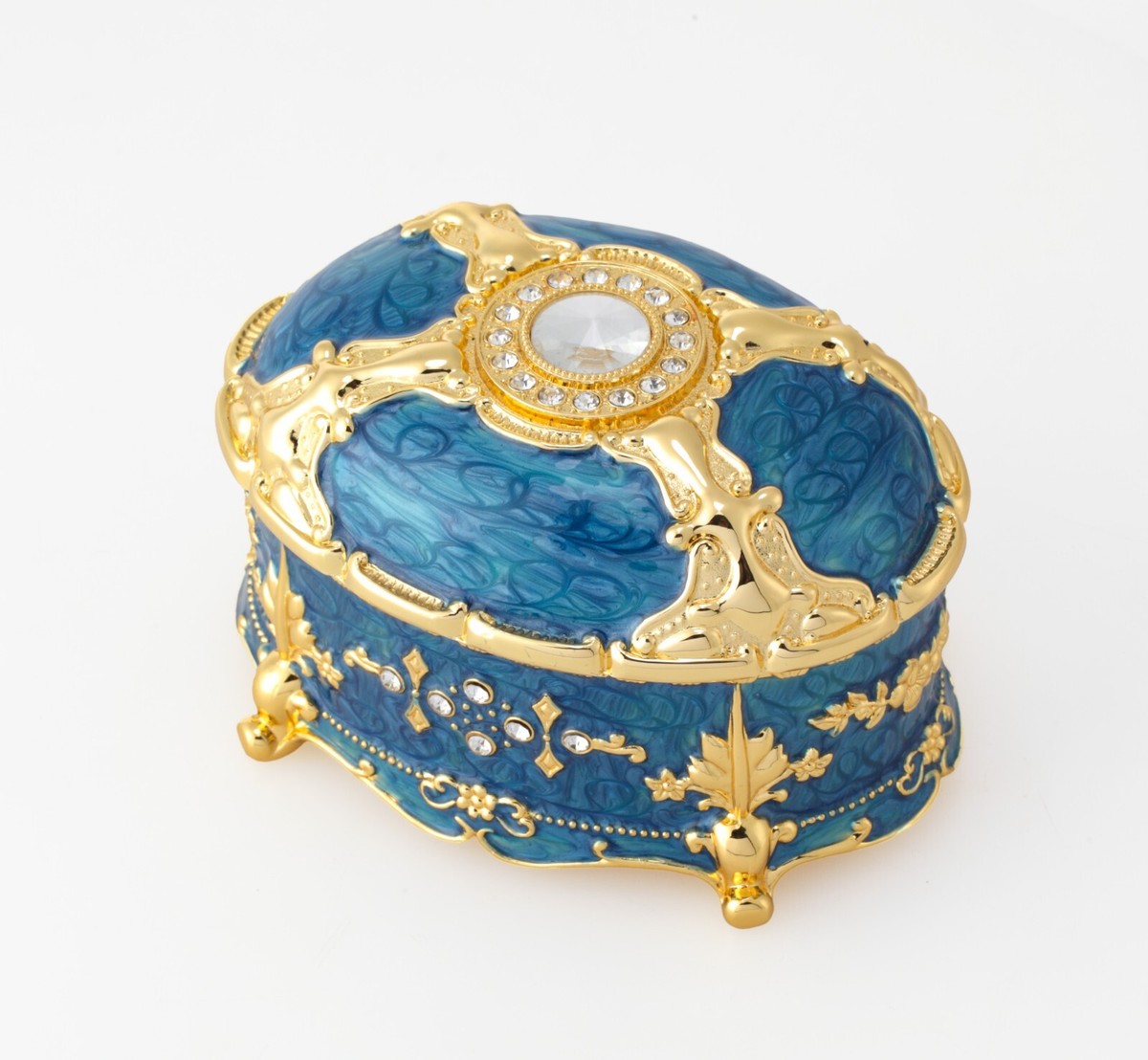 SANKYO BLUE TIN ALLOY VINTAGE WIND UP MUSIC BOX : LEMON @ KENSHI