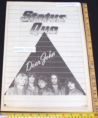 STATUS QUO - Dear John 1982 FULL PAGE POSTER SIZED music press advert