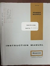 Kepco Power Supply KS 8-50 (M) Instruction Manual