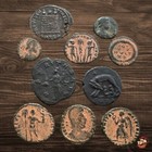 Lot 10 Late Roman Byzantine Follis coins Campgate Claudius Urbs Vot Fel #A437