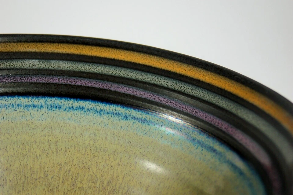 Sango Tropica Negro Sopa Cereal Redondo Rayas Cuenco Juego de 4 Foto 3 de 4