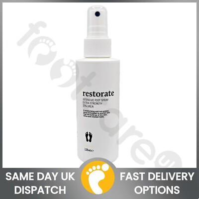 Restorate Fußspray 125ml extra stark 25% Urea rissige Fersen & trockene harte Haut