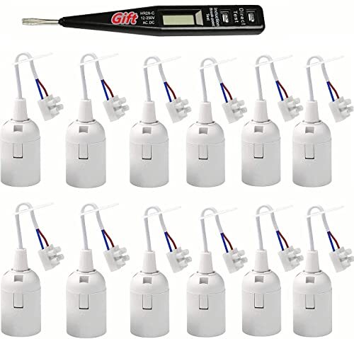 12PCS Portalampada E27 Porta Lampadina Portalampada E27 per (r9T)