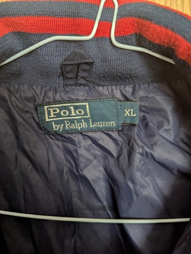 Vintage Polo Ralph Lauren Retford Mens Blue Hidden Hood Windbreaker Jacket - Picture 5 of 10