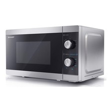 Image of Sharp YC-MS01U-S 20L 800W Microwave, 5 Power Levels, Defrost, Silver