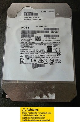 HGST HUH721008AL5204 8TB SAS 7.2K 12G 3.5'' NetApp X318