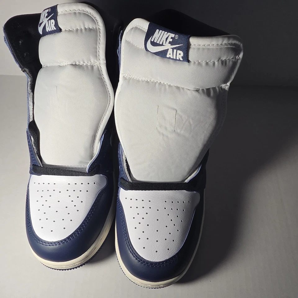 Nike Air Jordan 1 High OG Midnight Azul Marino Blanco DZ5485-401 GS Talla 5 Zapatos NUEVO Foto 4 de 4