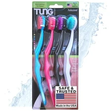 Tung Plastic Tongue Scraper, Tongue Brush, Tongue Cleaner For Adults, 