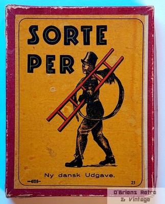 Vintage Danish Card Game    Sorte Per    Old Edition   Good Used Condition
