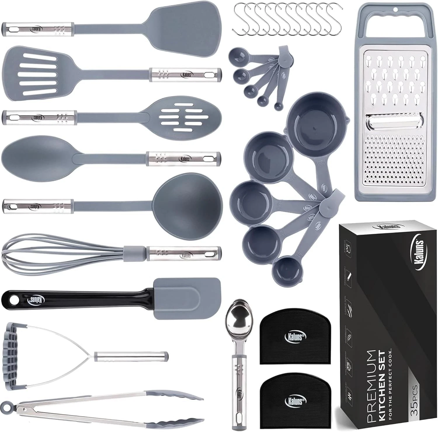 Kitchen Utensils Set 35 PCS Cooking Utensils Set, Nonstick and Heat Resistant...