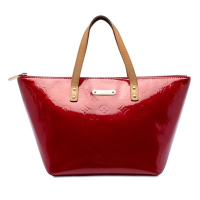 Louis Vuitton Monogram Vernis Bellevue PM Pre-Loved Handbag Red