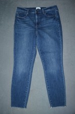 PISTOLA Jeans Womens 32 Blue Denim High Rise Stretch Skinny Raw Hem