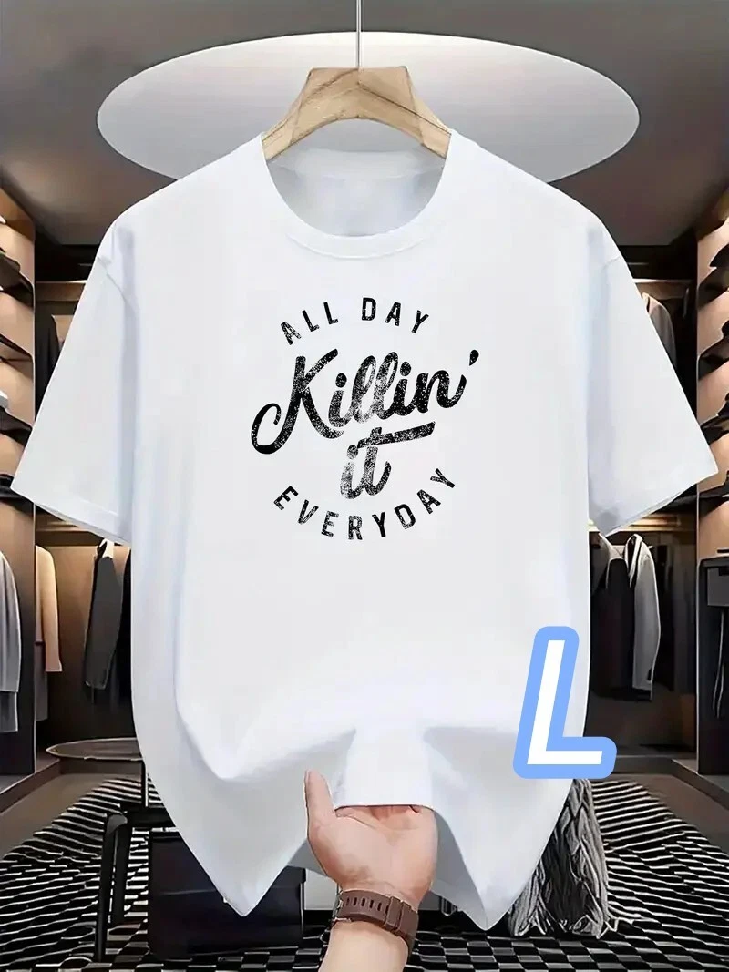 Quick Dry Dry T White L size Killin it Dry Plus Size Message T shirt