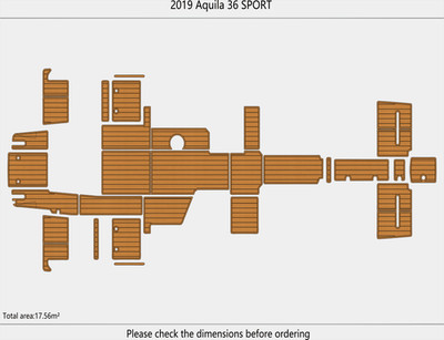 2019 Aquila 36 SPORT Swim Platform Cockpit EVA Pads Foam Teak Deck Flooring Mat-