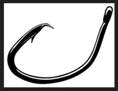 6 Mustad Hi-Carbon Steel 39960BL Ultra Point Size 12/0 Demon Circle Hooks Black