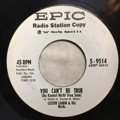Lester Lanin And His - You Can't Be True Du Kannst Nicht Tre - Promo - G8100z