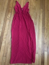 Blue Life Maxi Dress Made In USA Surplice And Long Slit Size Small