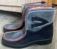 Montgomery Ward apr s-ski boots Faux Sealskin no Laces 70s Vtg DEAD STOCK AS IS