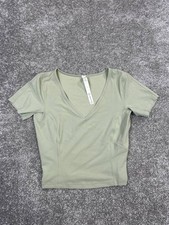 Lululemon Nulu Shirt Womens 6 Green Yoga Top