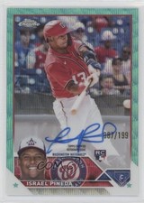 2023 Topps Chrome Update Aqua Wave Refractor /199 Israel Pineda #RA-IP Auto 16w8