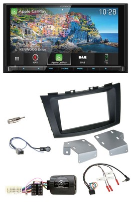 Kenwood Bluetooth Lenkrad 2DIN USB TMC DAB Navigation für Suzuki Swift ab 2011