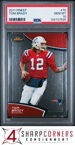 2011 FINEST #70 TOM BRADY PATRIOTS PSA 10