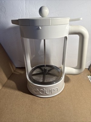 Bodum Bean Cold Brew Press And Iced Coffee Maker, 51 Oz., White