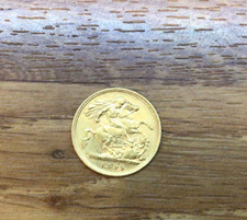 1899 Victoria Half Sovereign Gold Coin 