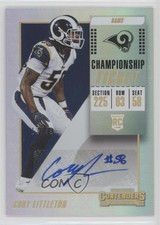 2018 Panini Contenders Rookie Championship Ticket 13/49 Cory Littleton Auto 5oq