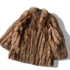 Cappotto Saga Visone Vera Pelliccia Giacca Cappotto Marrone Taglia 9 Maniche Lunghe Dal Giappone