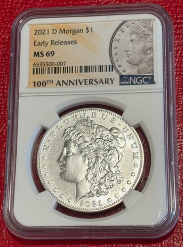 NGC MS69 2021 D MORGAN EARLY RELEASES SILVER DOLLAR COIN-JUN402