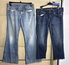 American Eagle Jeans Set of 2 Full Length Jeans Size 8 & Capri Jeans Size 10 A11