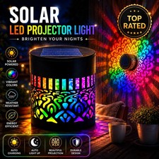 Solar Mandala Mosaic Light 7 Color Changing Outdoor Garden Fence Patio Lamp