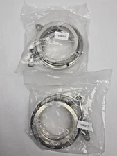 2X Exhaust Downpipe 3inch V-band Clamp 3" Male/Female Flange Kit 0300311