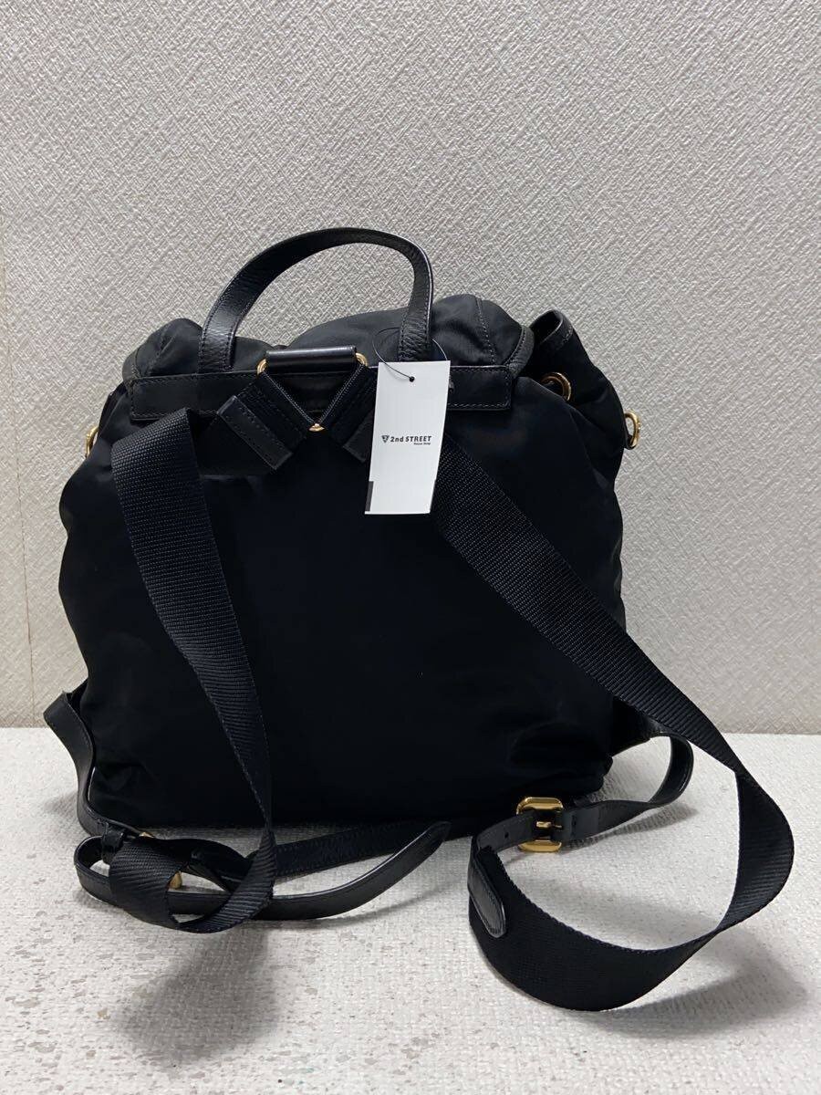 PRADA Backpack Polyester BLK Solid 250112-2 - image 3