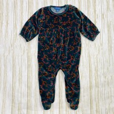 Vintage April Cornell Infant Girls Size 12-18 Months Floral One Piece Outfit