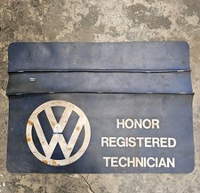 Vintage VW Mechanic Fender Cover Tool Protector bug bus display logo old auto