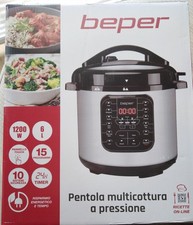 Pentola a Pressione Elettrica Multicottura Beper 6L - 1200W (02.2025 mai usata)