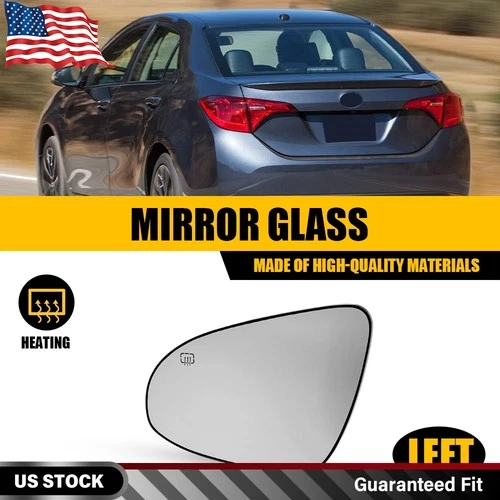 Driver Side Heated Mirror Glass For 2014-2019 Toyota Corolla with Backing Plate