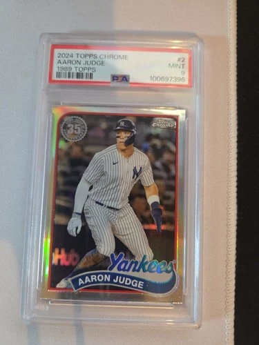2024 Topps Chrome Aaron Judge #2 1989 Topps (PSA 9 MINT)